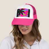 PINK FUNKY SUNSET PALM BALL CAP/HAT TRUCKERKAPPE (Beispiel)