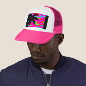 PINK FUNKY SUNSET PALM BALL CAP/HAT TRUCKERKAPPE (Beispiel)