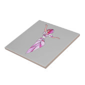 Pink funky tänzerin girl mit rosa haar fliese (Seite)