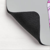 Pink funky tänzerin girl mit rosa haar mousepad (Ecke)