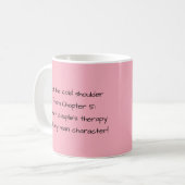 Pink Funny Author Writing Kaffeetasse (Vorderseite Links)