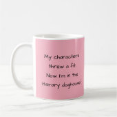 Pink Funny Author Writing Kaffeetasse (Links)