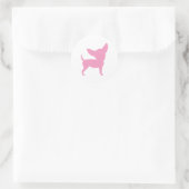 Pink Funny Chihuahua Runder Aufkleber (Tasche)