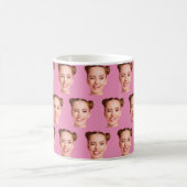 Pink Funny Custom Face unterbricht Frauen Foto Kaffeetasse (Mittel)