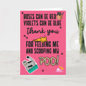 Pink Funny Niedlich Happy Mother Day From Cat Karte (Vorderseite)