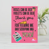 Pink Funny Niedlich Happy Mother Day From Cat Karte (Stehend Vorderseite)