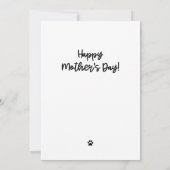 Pink Funny Niedlich Happy Mother Day From Cat Karte (Rückseite)