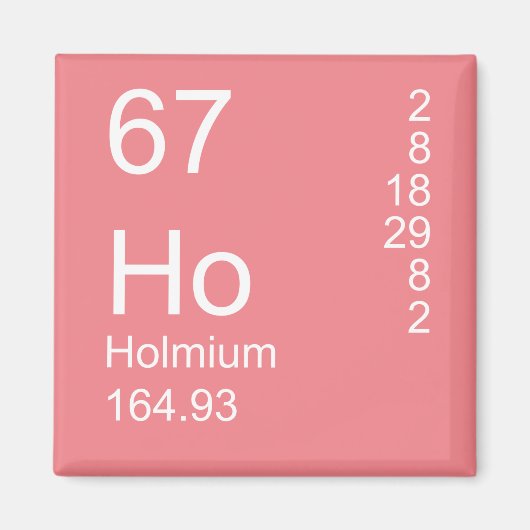 Pink Funny Periodic Table HO Magnet (Vorne)