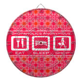 Pink Funny Shopaholic Eat Sleep Shop Award Dartscheibe (vorne)