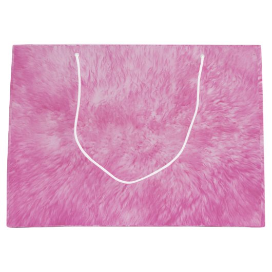 Pink Fur Frenzy Große Geschenktasche Geschenktüte (Vorderseite)