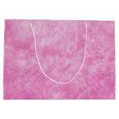 Pink Fur Frenzy Große Geschenktasche Geschenktüte (Rückseite)