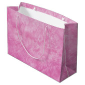 Pink Fur Frenzy Große Geschenktasche Geschenktüte (Rückseite Schrägansicht)