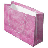 Pink Fur Frenzy Große Geschenktasche Geschenktüte (Vorderseite Schrägansicht)