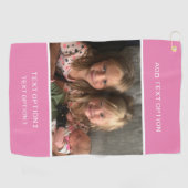 Pink für Ihr persönliches Foto Golfhandtuch (Horizontal)