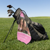 Pink für Ihr persönliches Foto Golfhandtuch (Gras)