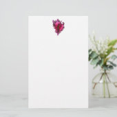 Pink Fuscia Sea Muschel Stationery Briefpapier (Stehend Vorderseite)