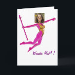 Pink Fushia Wonder Woman, Fairy Wand - Feiertagskarte<br><div class="desc">Nice card to wish the „mother' s day“ - With a beautiful warrior girl- „Happy Mother' s Day“ „My Wonder MoM“!</div>