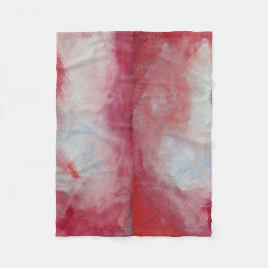 Pink Fusion Wasserfarbe Kunst Fleece Blankon (Vorderseite)