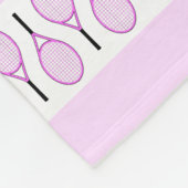Pink Future Tennisstar personalisiert gestreift Fleecedecke (Ecke)