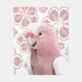 Pink Galah Cockatoo Fleecedecke (Vorderseite)