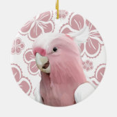 Pink Galah Cockatoo Keramik Ornament (Hinten)