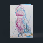 Pink Galah Parrot Bird Watercolor Birthday Card Karte<br><div class="desc">Pink Galah Parrot Bird Watercolor Birthday Card. Let this beautiful bird brighten your day! Designed from one of my original watercolors. Sure to put a smile on the receivers face.</div>