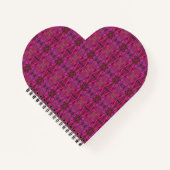 Pink Galaxy Heart Shape Notebook Notizblock (Vorderseite)