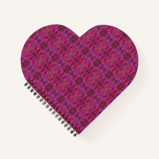 Pink Galaxy Heart Shape Notebook Notizblock (Vorderseite)