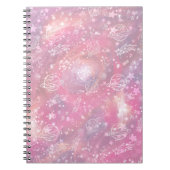 Pink Galaxy Planets Sky Notizblock (Vorderseite)