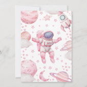Pink Galaxy Space Thank You Card Einladung (Rückseite)