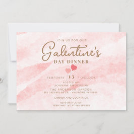 Pink Galentine's Dinner Brunch Party Einladung