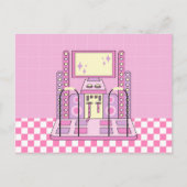 Pink Game Player Arcade Dance Machine Postkarte (Vorderseite)
