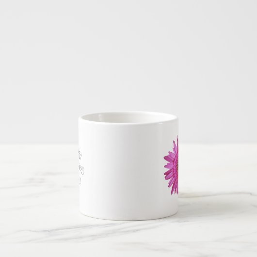 Pink Garbera Espressotasse (Vorderseite)