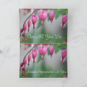 Pink Garden Blooms Dankeskarte (Innenseite)