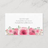 Pink Garden Blume Haare Stylist Salon Makeup Visitenkarte (Rückseite)