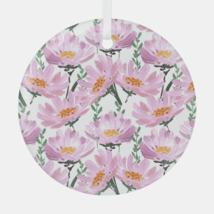 Pink Garden Blume: HandGezeichnet Nahtlos. Ornament Aus Glas