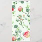 Pink Garden Bouquet Menükarte (Rückseite)