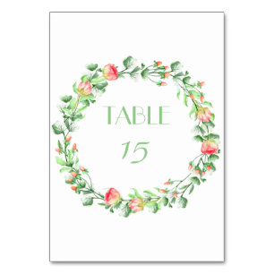 Pink Garden Bouquet Tischnummer