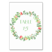 Pink Garden Bouquet Tischnummer (Rückseite)