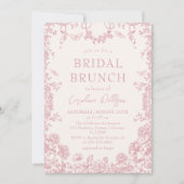 Pink Garden Chinoiserie Bridal Brunch Einladung (Vorderseite)