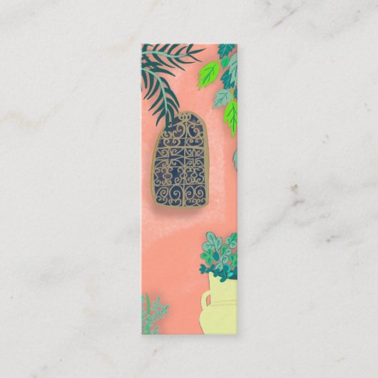 Pink Garden Florist Landscaper Architekt Mini Visitenkarte (Vorderseite)