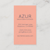 Pink Garden Florist Landscaper Architekt Visitenkarte (Rückseite)