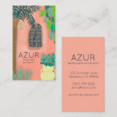 Pink Garden Florist Landscaper Architekt Visitenkarte (Vorne/Hinten)