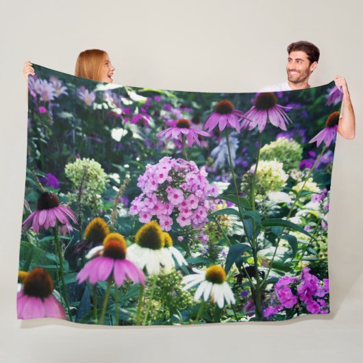 Pink Garden Phlox Landschaft mit Kone-Blume Fleecedecke (Beispiel)