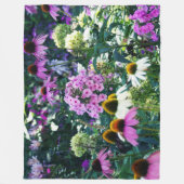 Pink Garden Phlox Landschaft mit Kone-Blume Fleecedecke (Vorderseite)