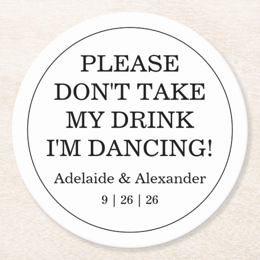 Pink Garden Rose Wedding Runder Pappuntersetzer (Vorderseite)