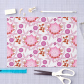 Pink Garden Tissue Paper Seidenpapier (Handwerk)