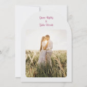 Pink Garden Tulip Wedding Einladung (Rückseite)