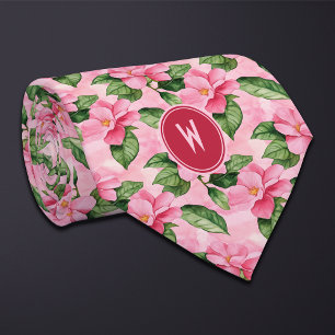 Pink Gardenias Floral Krawatte
