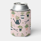 Pink-Gärtnermuster Dosenkühler (Kanne Rückseite)